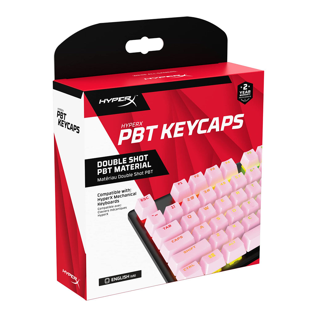 A Photo Of HyperX Full Key Set PBT Keycaps - Pink | Durable with Shine-Through Design