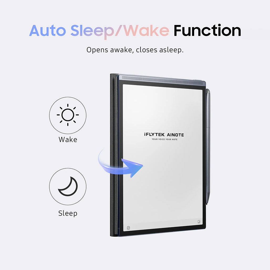 A Photo Of IFLYTEK AINOTE PU Leather Protective Case with Magnetic Attachment & Hidden Stylus Clip