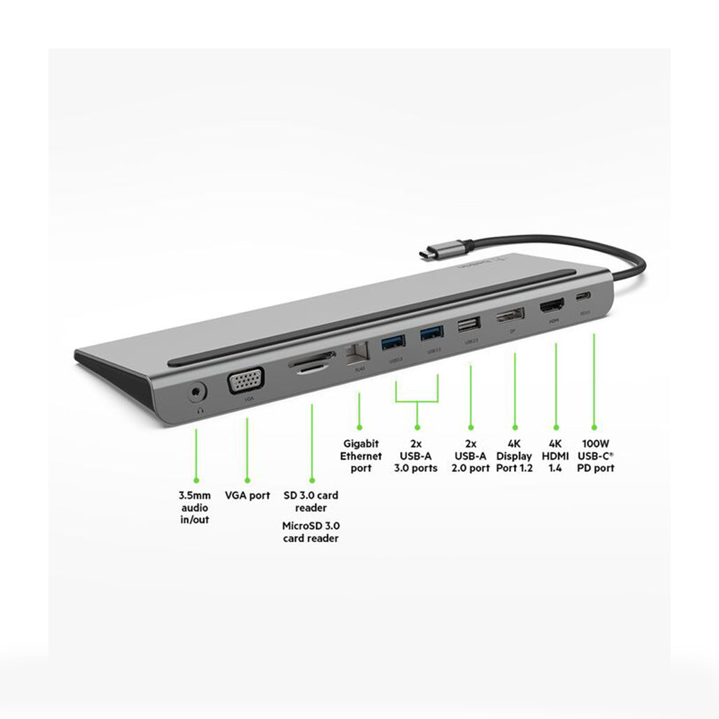 A Photo Of Belkin USB-C 11-in-1 Multiport Docking Station with 4K Video, Ethernet, and 100W PD Charging