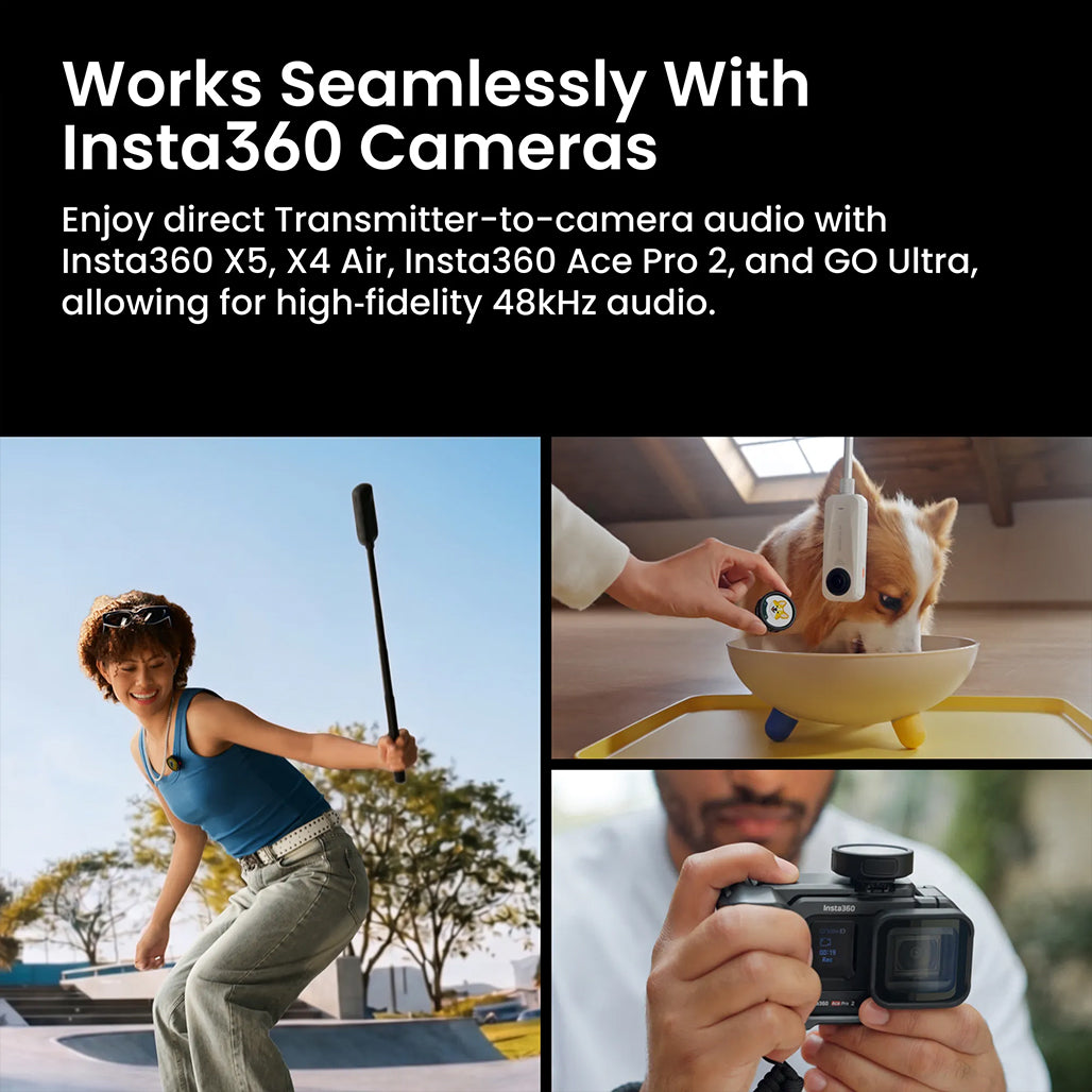 A Photo Of Insta360 Mic Pro Wireless Microphone (2 TX + 1 RX)