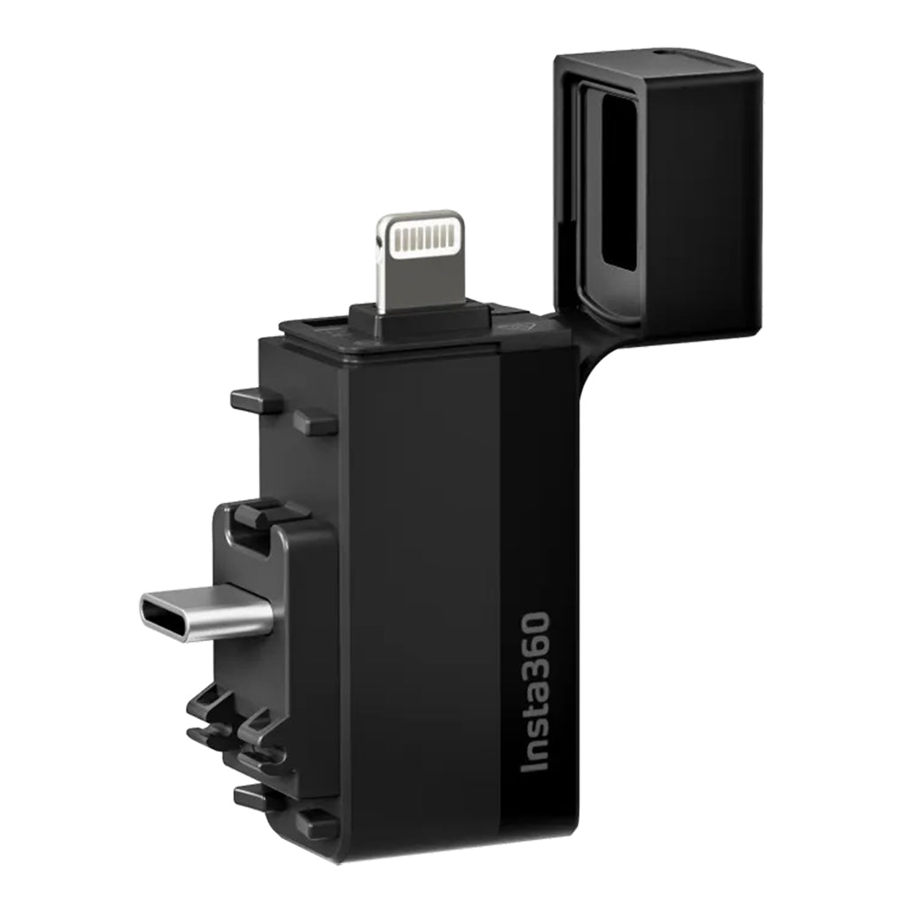 A Photo Of Insta360 X3 Quick Reader - Fast File Transfer with USB Type-C and Lightning Compatibility