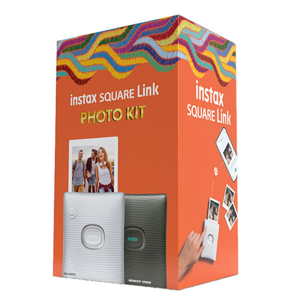 A Photo Of Fujifilm Instax Square Link Smartphone Printer - Midnight Green, AR Effects, 3-color Printing