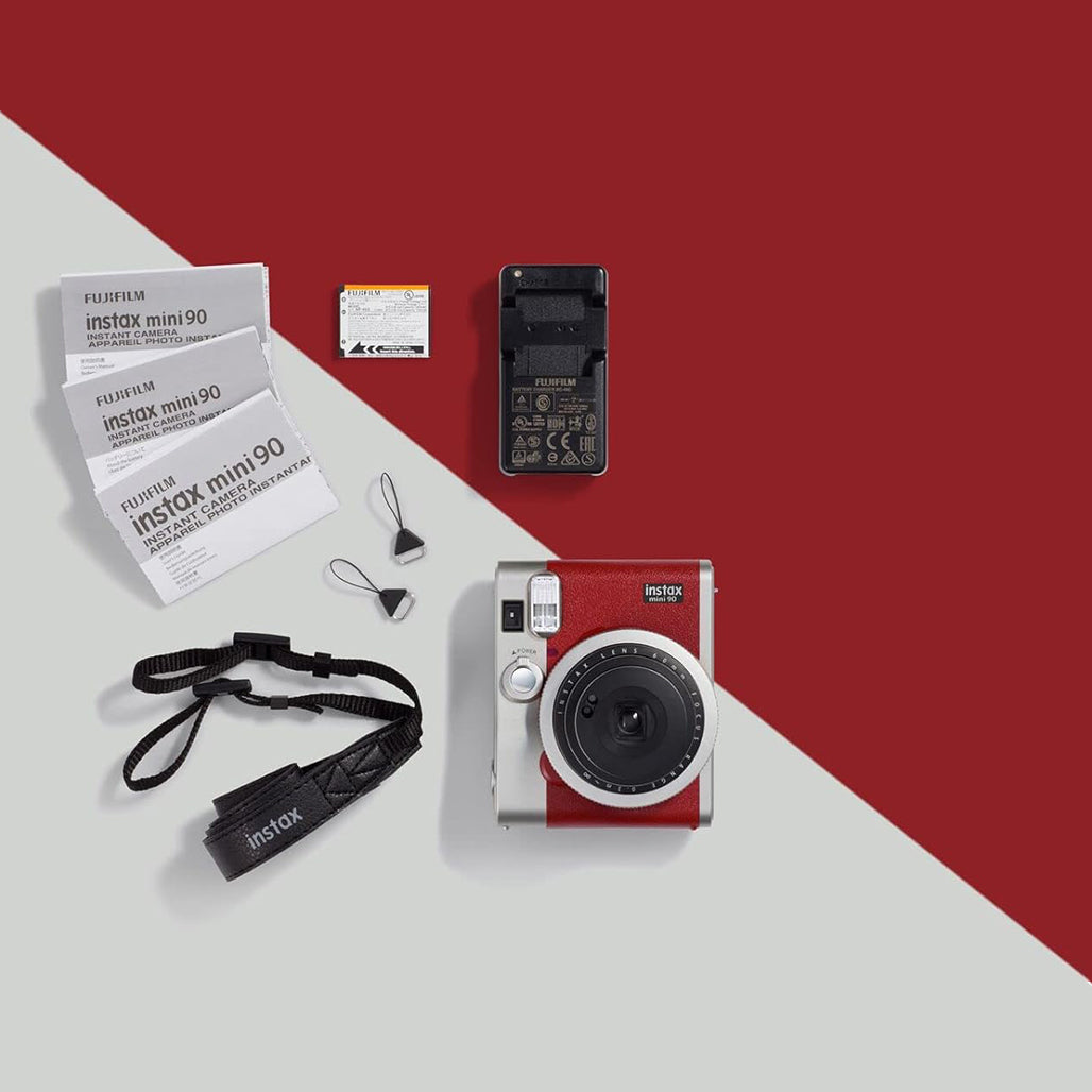 A Photo Of Fujifilm Instax Mini 90 Neo Classic - Instant Camera - Red
