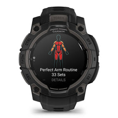 A Photo Of Garmin Instinct 3 45mm AMOLED - Black with Black Band
