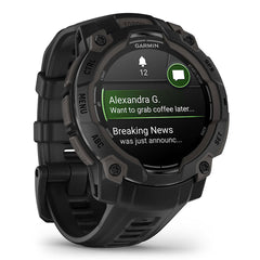 A Photo Of Garmin Instinct 3 45mm AMOLED - Black with Black Band