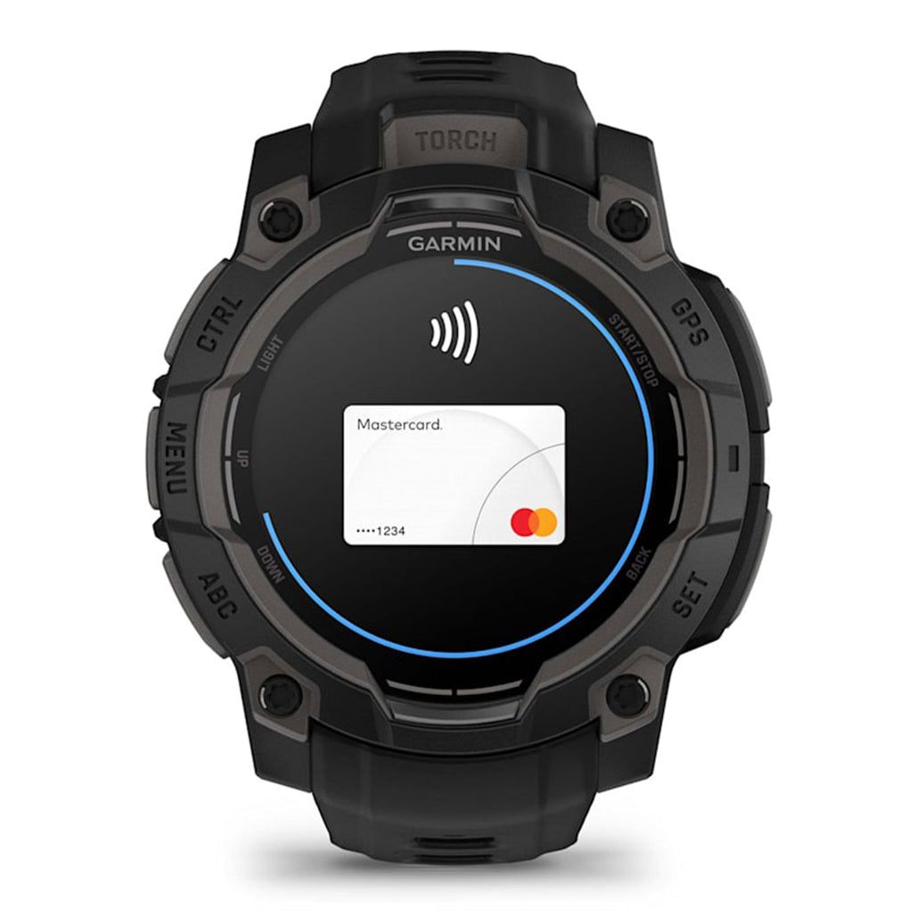 A Photo Of Garmin Instinct 3 45mm AMOLED - Black with Black Band