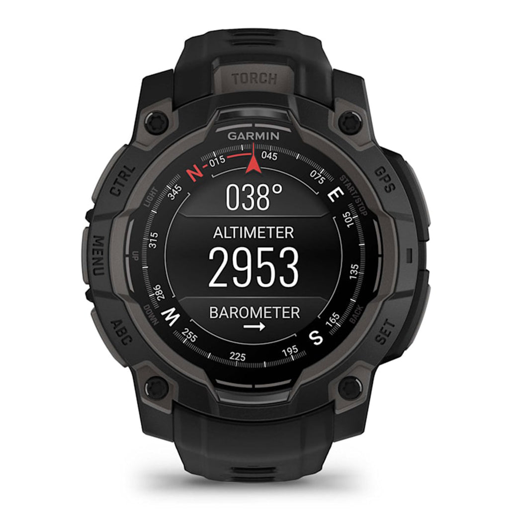 A Photo Of Garmin Instinct 3 45mm AMOLED - Black with Black Band