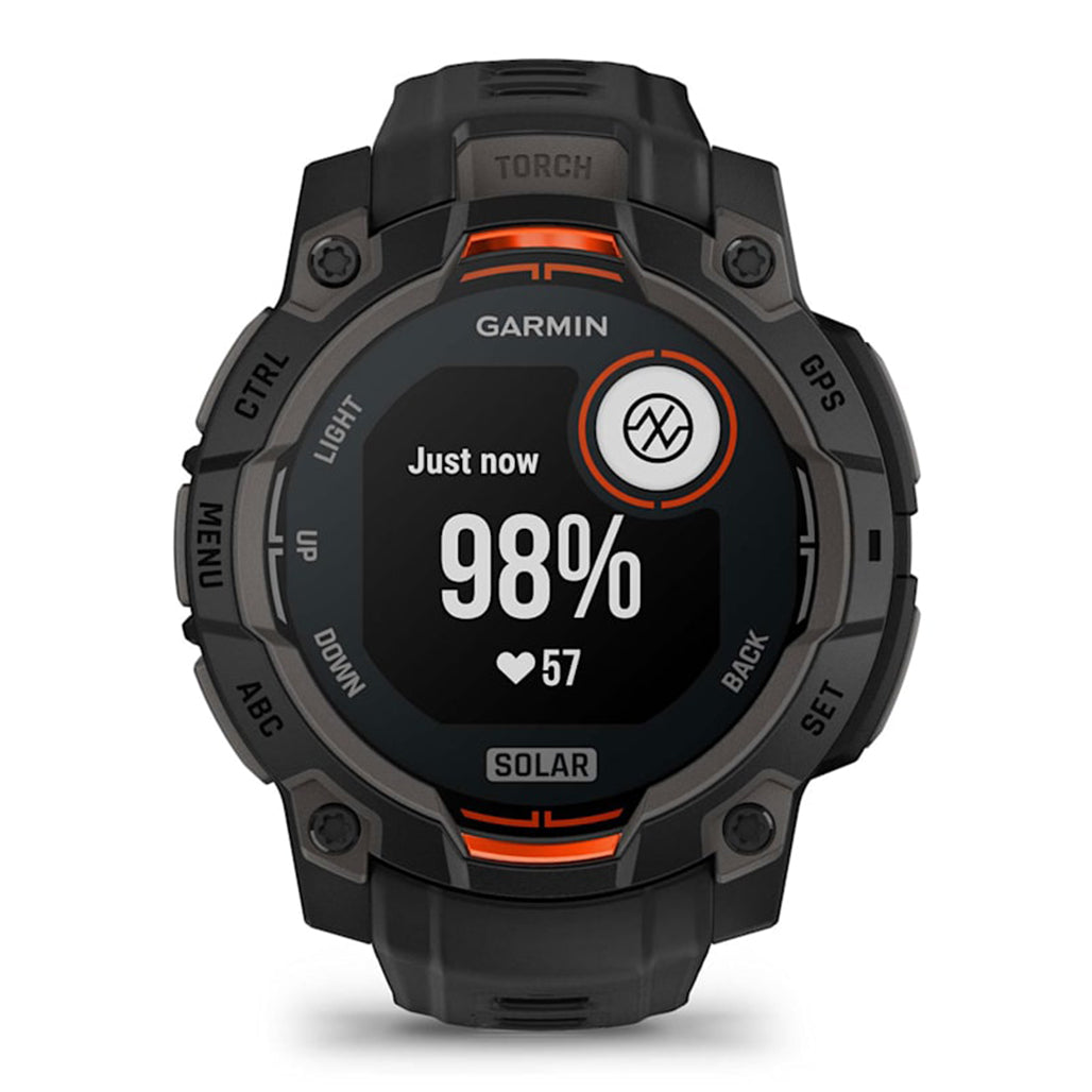 A Photo Of Garmin Instinct 3 45mm Solar - Black with Black Band