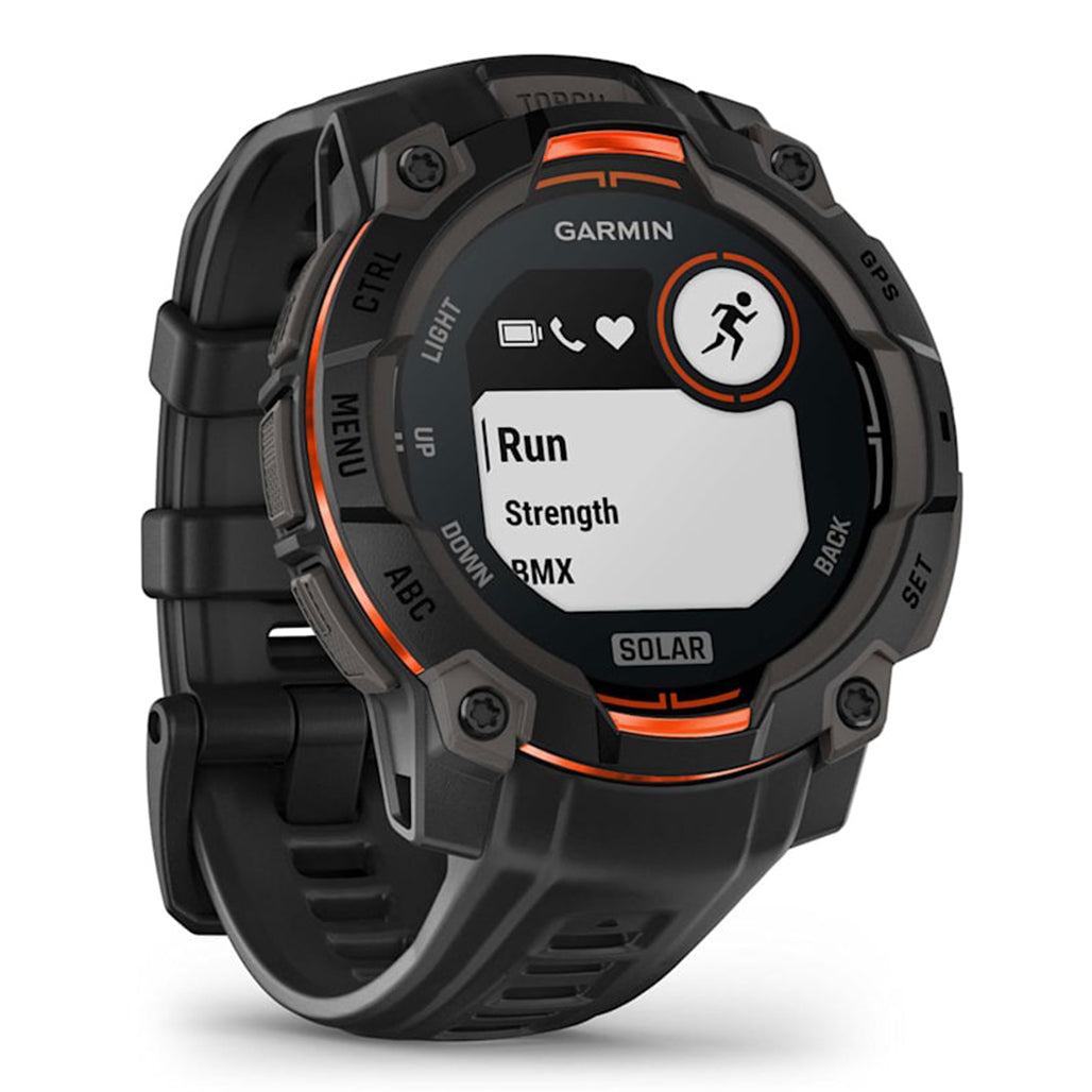 A Photo Of Garmin Instinct 3 45mm Solar - Black with Black Band