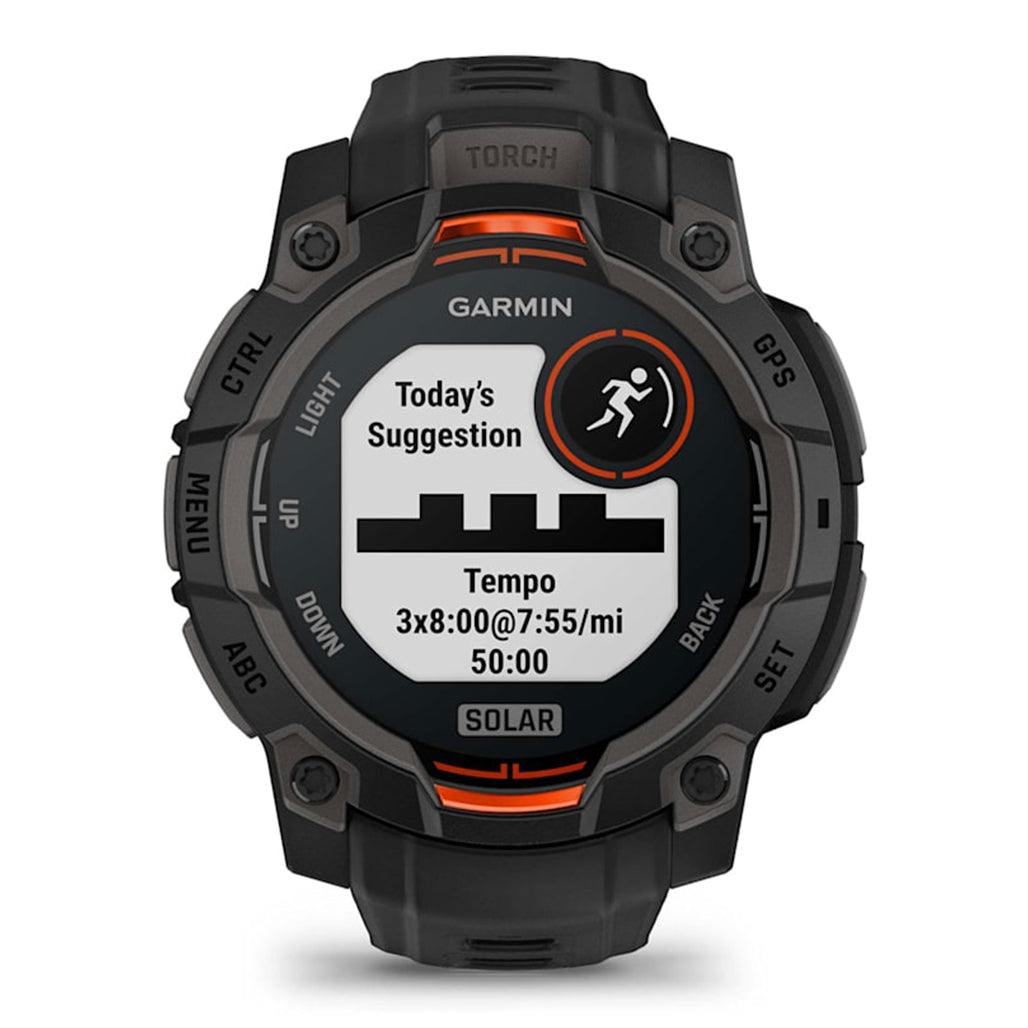 A Photo Of Garmin Instinct 3 45mm Solar - Black with Black Band