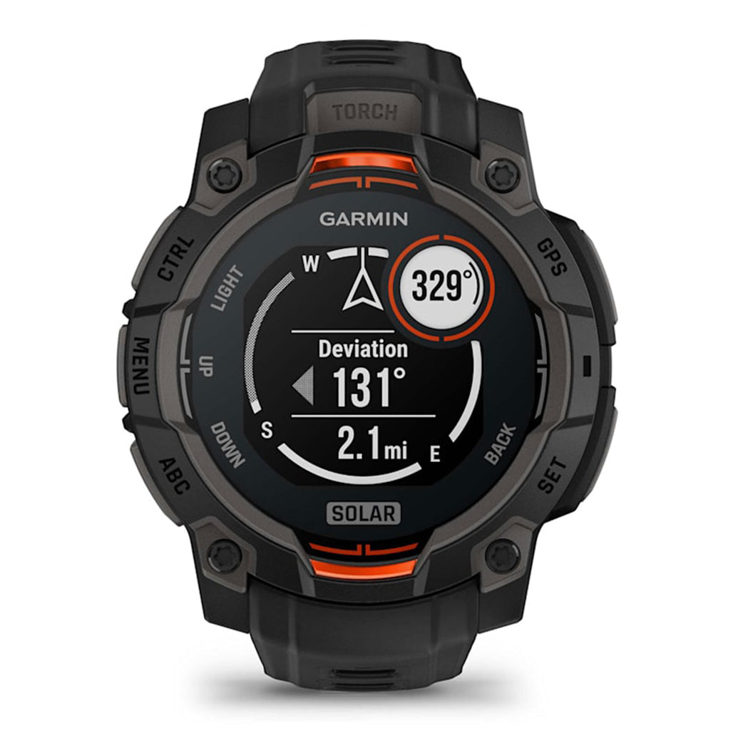 A Photo Of Garmin Instinct 3 45mm Solar - Black with Black Band