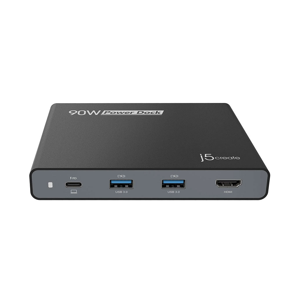 A Photo Of J5Create 90W Built-in USB-C™ Travel Dock - JCDP392 | Portable 4K HDMI Docking Station with Power Delivery