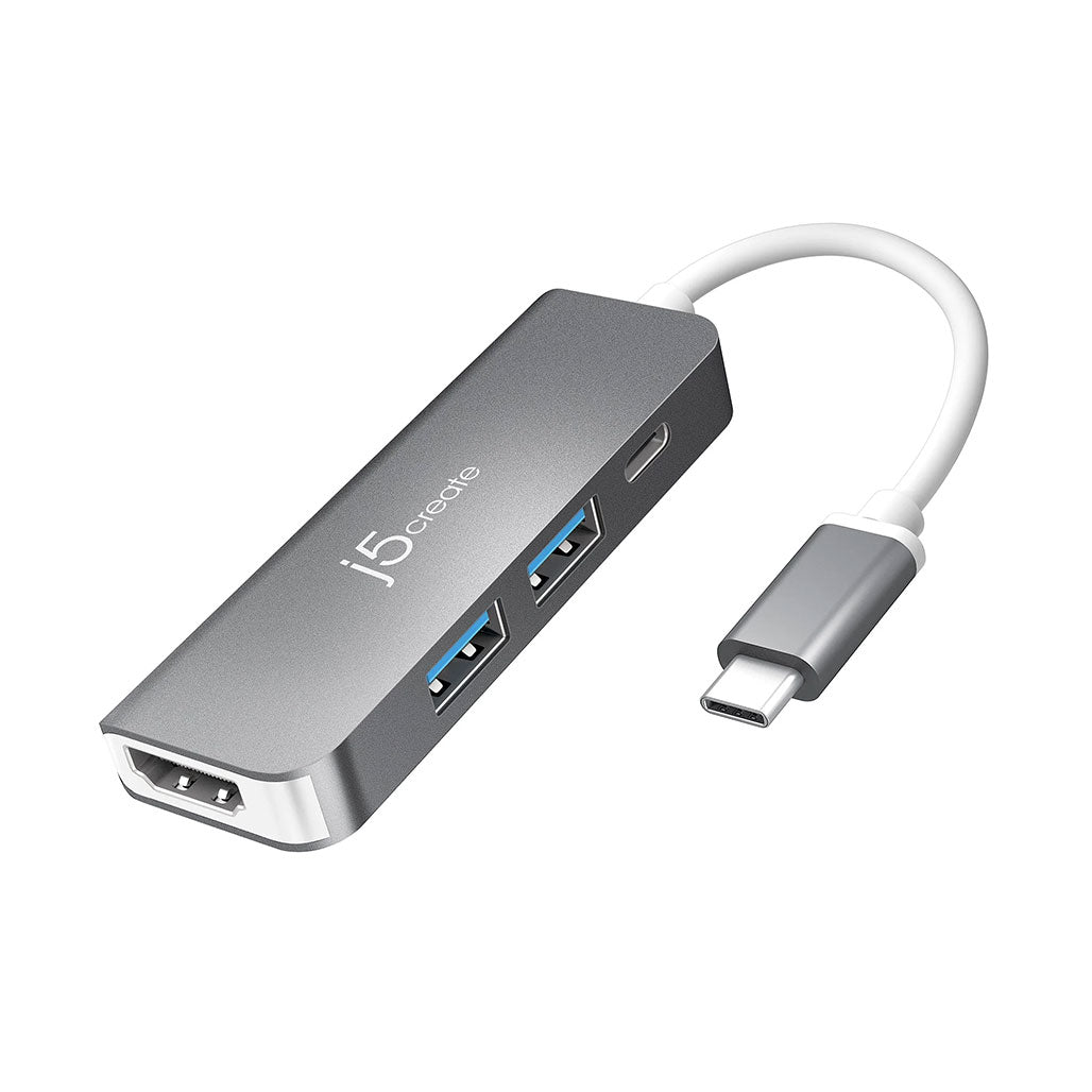 A Photo Of J5 Create USB-C to HDMI & USB 3.1 2-Port Adapter with Power Delivery - JCD371