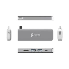 A Photo Of J5Create Ultradrive Kit USB-C Multi-Display Modular Dock JCD389 - 12 Configurations, 4K HDMI, Gigabit Ethernet