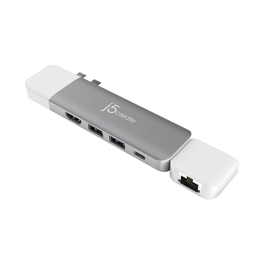 A Photo Of J5Create Ultradrive Kit USB-C Multi-Display Modular Dock JCD389 - 12 Configurations, 4K HDMI, Gigabit Ethernet