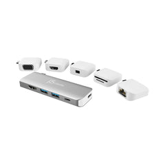 A Photo Of J5Create Ultradrive Kit USB-C Multi-Display Modular Dock JCD389 - 12 Configurations, 4K HDMI, Gigabit Ethernet