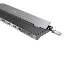 A Photo Of J5Create USB-C Triple Display Docking Station JCD543 | 4K HDMI, VGA, & DisplayPort™ Outputs | 100W Power Delivery