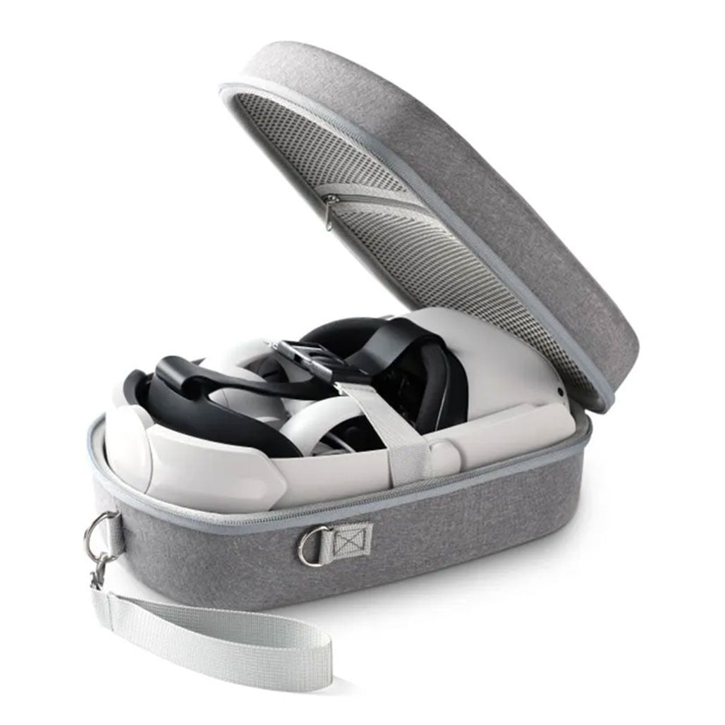 A Photo Of Joyroom JR-QB1 Shockproof Case for Oculus Quest 2 - Grey with Shoulder and Hand Straps