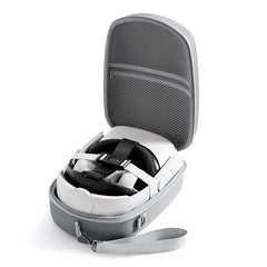 A Photo Of Joyroom JR-QB1 Shockproof Case for Oculus Quest 2 - Grey with Shoulder and Hand Straps