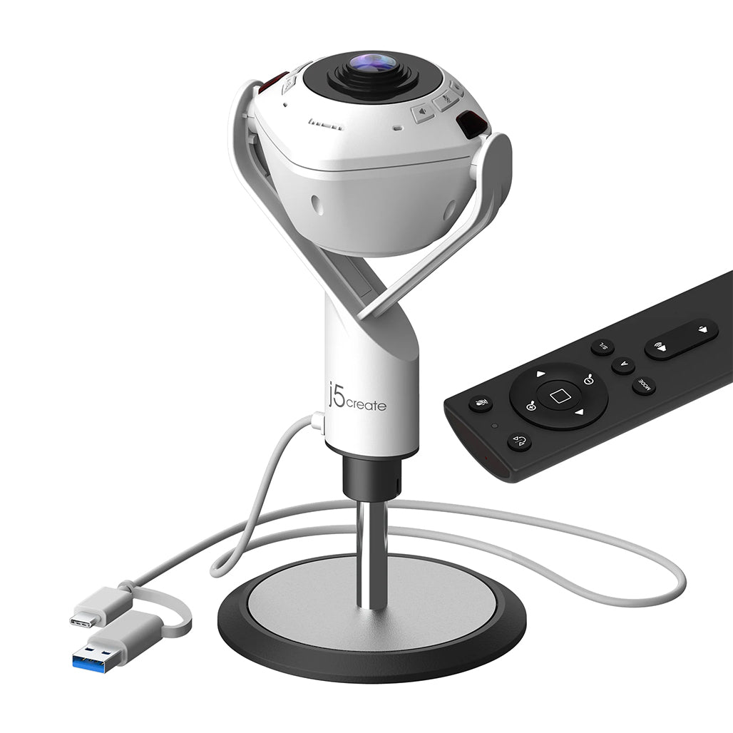 A Photo Of J5Create 360° AI-Powered Webcam - JVU368