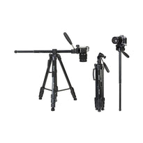 Jmary KP-2294 Professional Tripod with 1/4 UNC Screw, 3kg Load Capacity, and 179cm Maximum Height