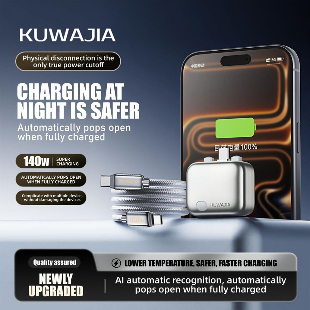 A Photo Of Kuwajia Smart Charger Adapter Auto Power Disconnector Guard