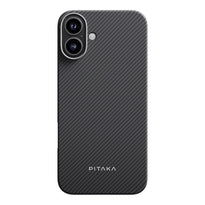 Pitaka Ultra-Slim Case for iPhone 16 Plus – Black/Grey