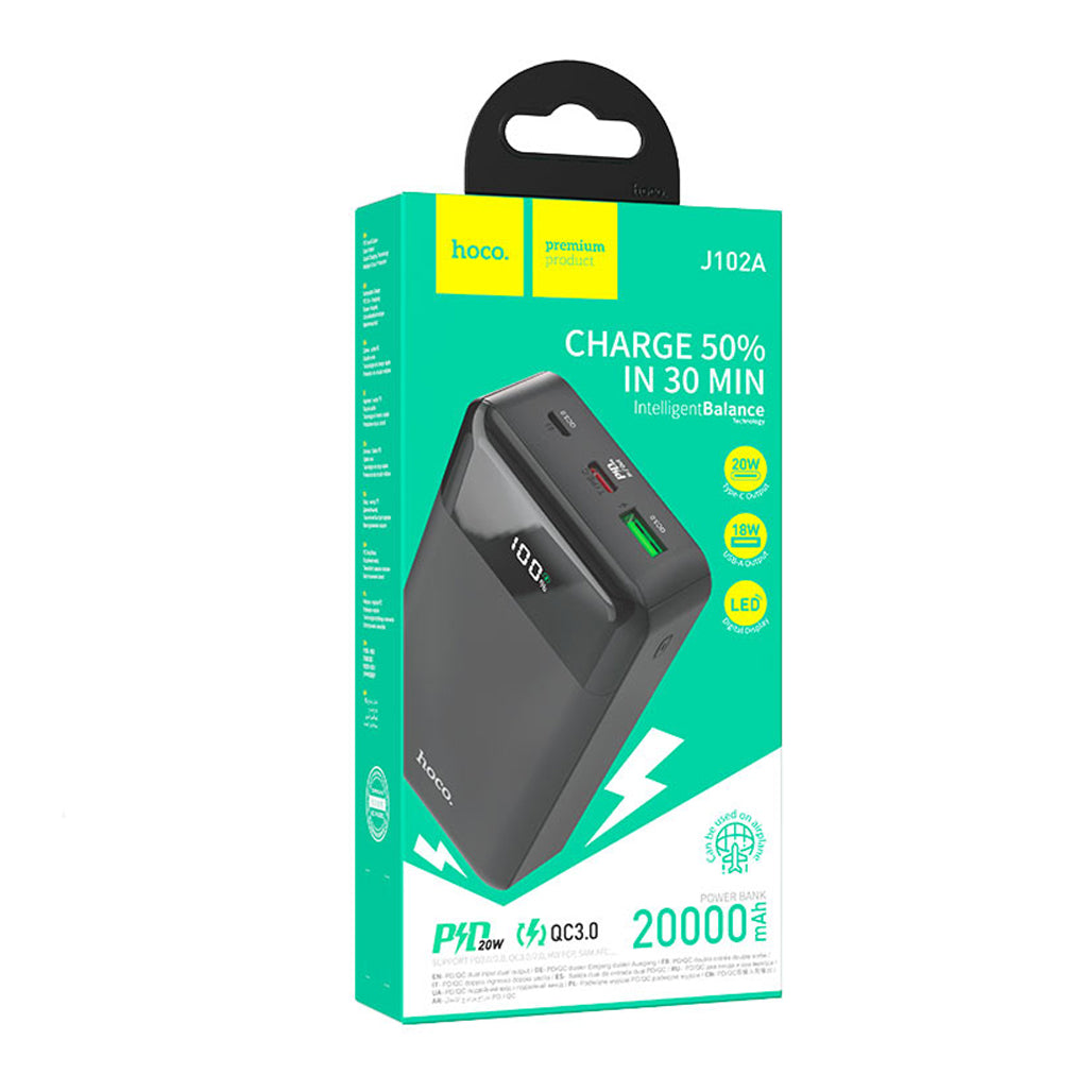 A Photo Of Hoco J102A 20000mAh Power Bank With PD20W + QC3.0