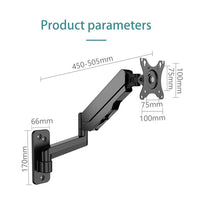 KALOC KLC-M520 Adjustable Single Monitor Arm for 17-35 Inch Screens – Internal Gas Spring Technology