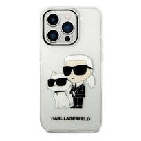 Karl Lagerfeld - IML Glitter NFT Karl & Choupette Hard Case - For iPhone 15 Pro