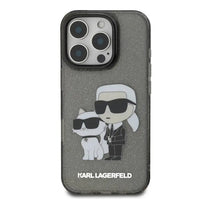 Karl Lagerfeld IML Glitter Hard Case with NFT Karl & Choupette Logo for iPhone 16 Pro - Slim and Protective