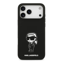 Karl Lagerfeld Liquid Silicone Case with Karl Sketch for iPhone 17 Pro Max