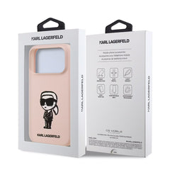 A Photo Of Karl Lagerfeld Liquid Silicone Case with Karl Sketch for iPhone 17 Pro