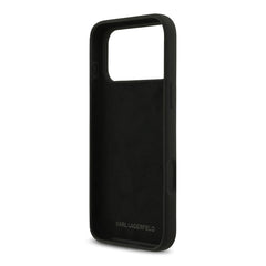 A Photo Of Karl Lagerfeld Liquid Silicone Case with Ikonik NFT Logo for iPhone 17 Pro Max