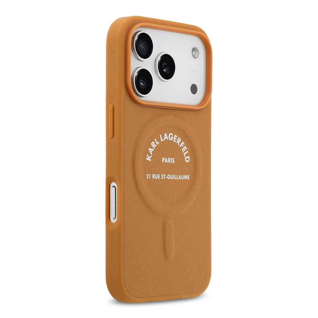 A Photo Of Karl Lagerfeld MagSafe PU Case with RSG Logo Buttons - iPhone 17 Pro Max