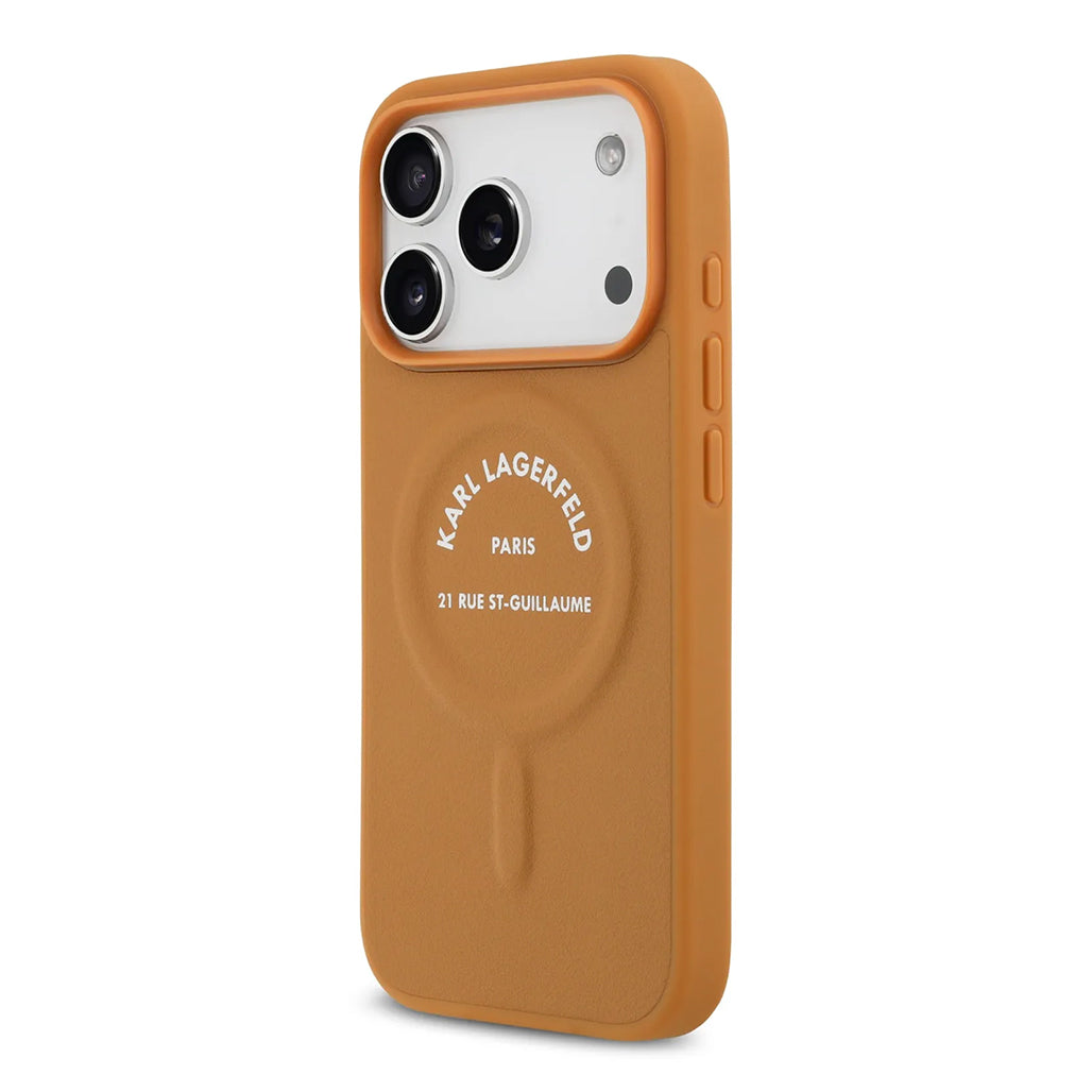 A Photo Of Karl Lagerfeld MagSafe PU Case with RSG Logo Buttons - iPhone 17 Pro Max