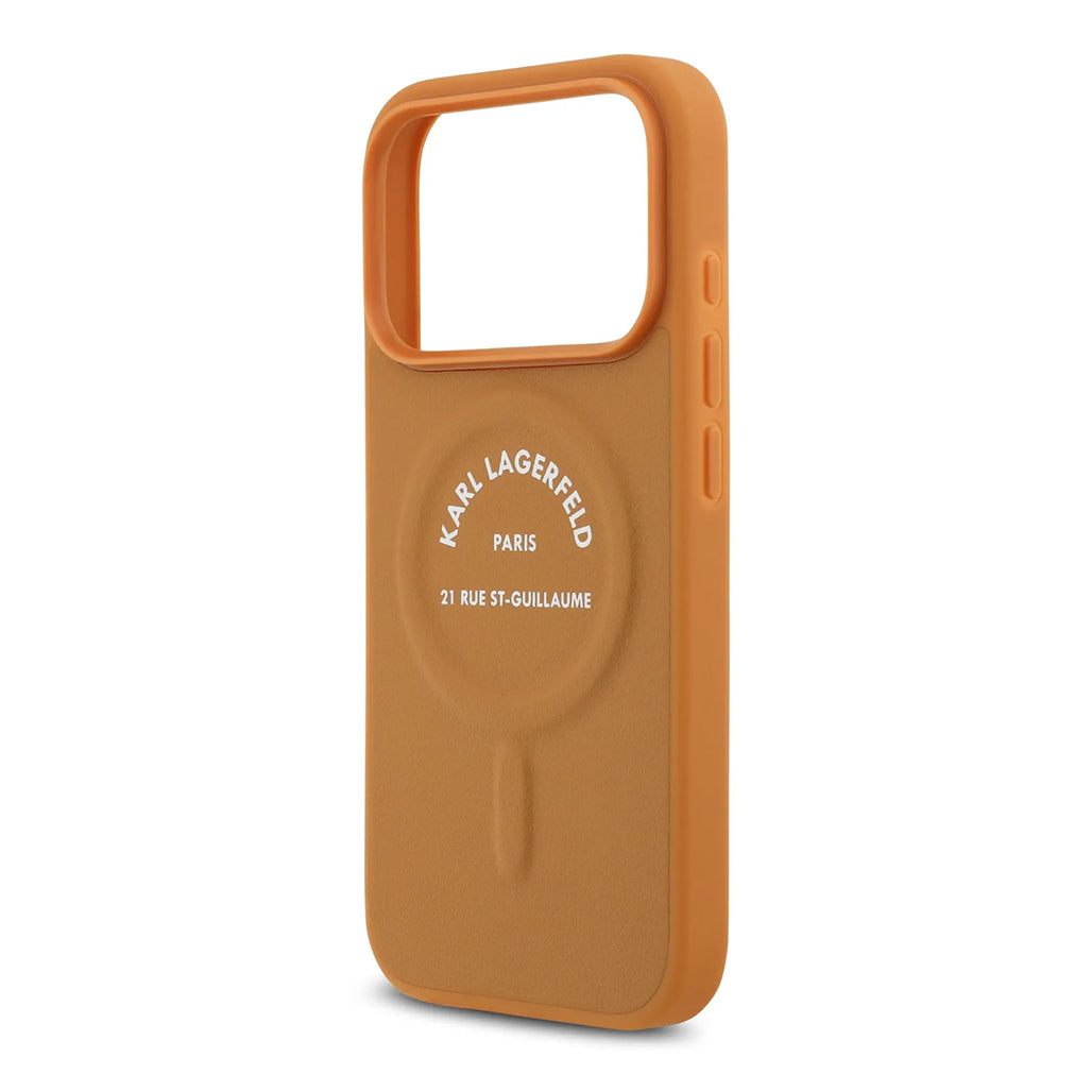 A Photo Of Karl Lagerfeld MagSafe PU Case with RSG Logo Buttons - iPhone 17 Pro Max
