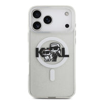 Karl Lagerfeld MagSafe Glitter Case with Karl & Choupette Heads for iPhone 17 Pro Max