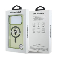 A Photo Of Karl Lagerfeld MagSafe IML Case for iPhone 17 Pro Max – Transparent Kaki
