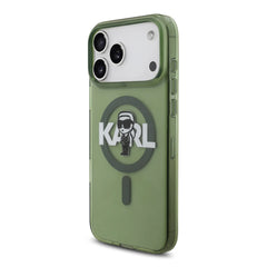 A Photo Of Karl Lagerfeld MagSafe IML Case for iPhone 17 Pro Max – Transparent Kaki