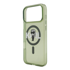 A Photo Of Karl Lagerfeld MagSafe IML Case for iPhone 17 Pro Max – Transparent Kaki