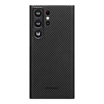 PITAKA MagEZ Case 3 - Ultra Slim 600D Aramid Fiber Black/Grey (Twill) Case for Samsung Galaxy S23 Ultra
