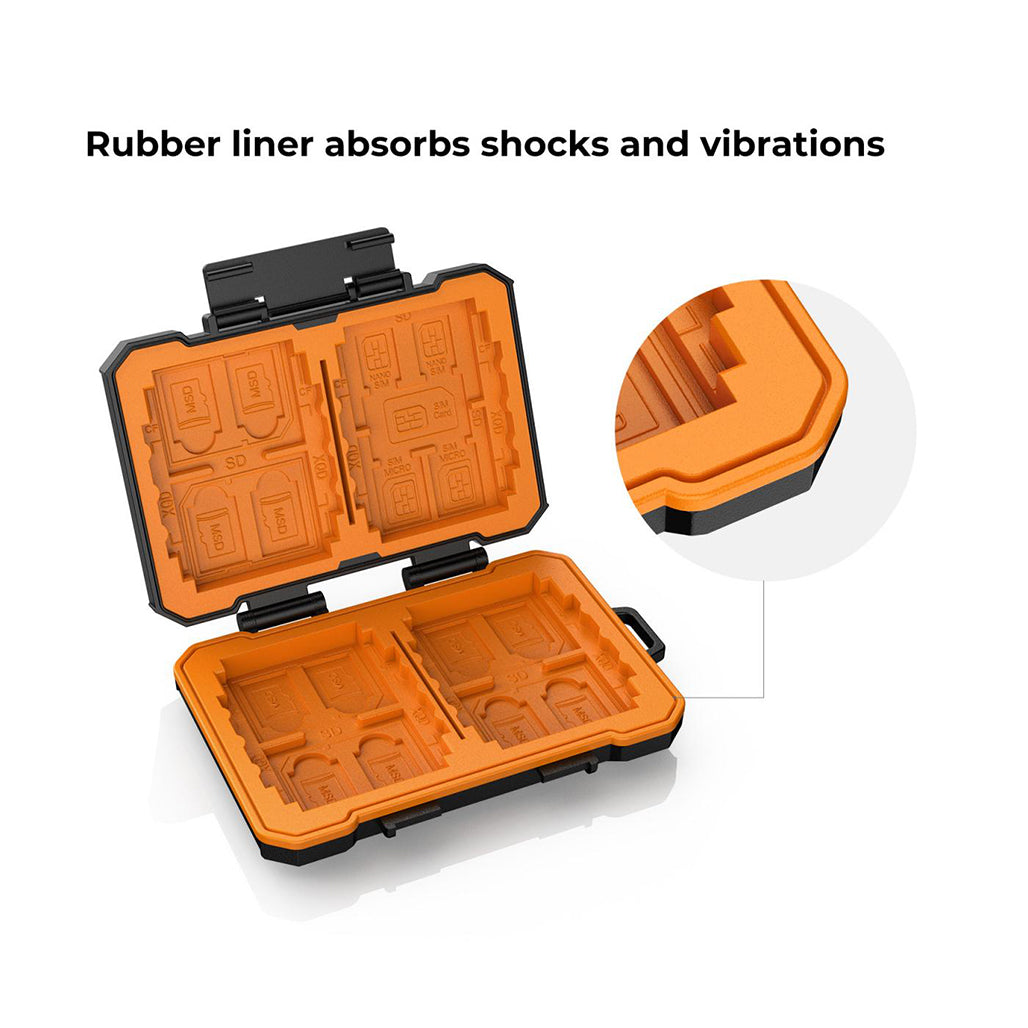 A Photo Of K&F Concept Memory Card Case – 25-Slot Shockproof Storage for SD, CF, CFexpress, Micro SD, SIM Cards