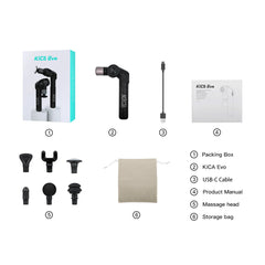 A Photo Of KiCA Evo - Professional Massage Gun with Foldable Design, Extendable Handle, and Heat Function