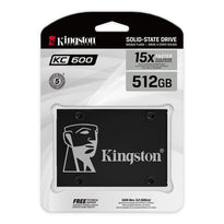 Kingston KC600 512GB 2.5" SSD – High-Speed, Secure Storage with 3D TLC NAND Technology