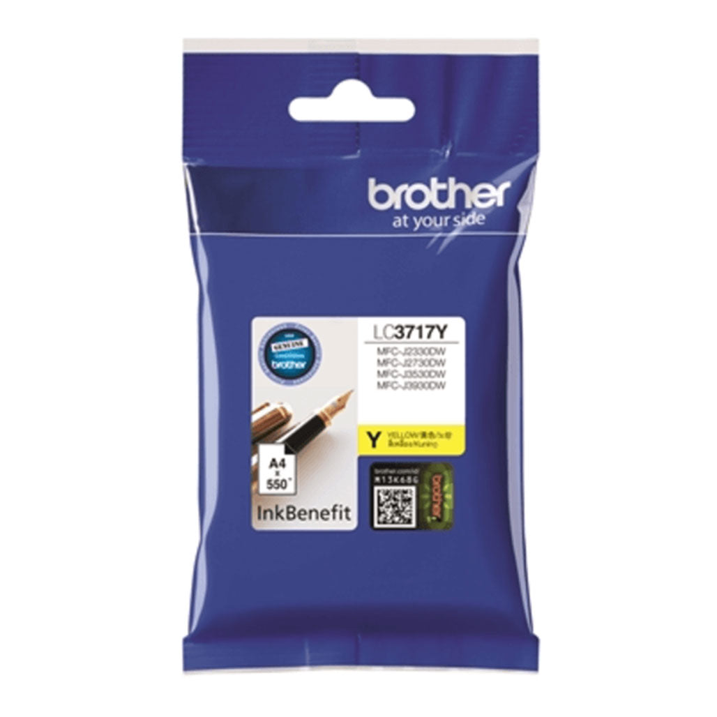A Photo Of Brother LC3717Y Yellow Ink Cartridge