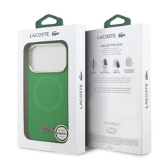 A Photo Of Lacoste MagSafe Silicone Case with Metal Logo for iPhone 17 Pro