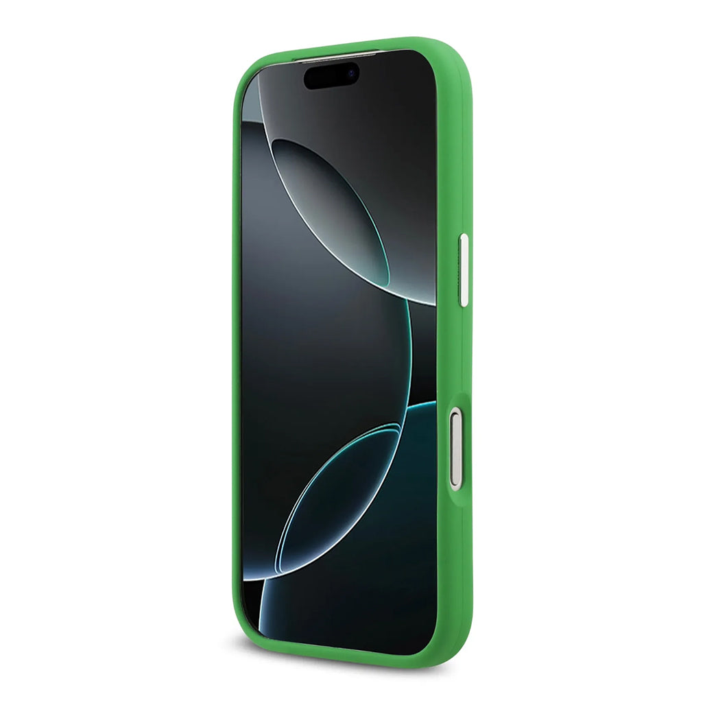 A Photo Of Lacoste MagSafe Silicone Case with Metal Logo for iPhone 17 Pro