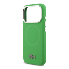 A Photo Of Lacoste MagSafe Silicone Case with Metal Logo for iPhone 17 Pro