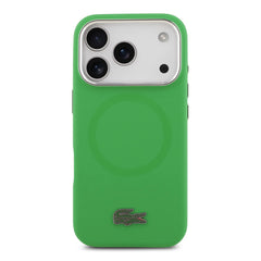 A Photo Of Lacoste MagSafe Silicone Case with Metal Logo for iPhone 17 Pro